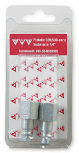 Liitin, paineilma pistoke blister pakattu