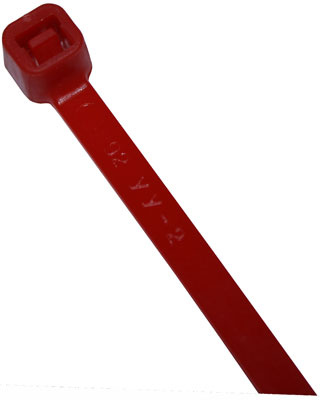 JOHDINSIDE 202X3,6 MM, PUNAINEN, 100 KPL