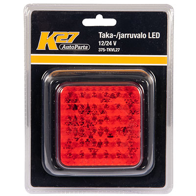 TAKA-/JARRUVALO LED PUNAINEN