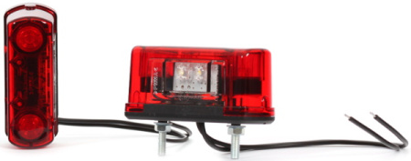 REKISTERIVALO 4-LED 12/24 V PUNAINEN