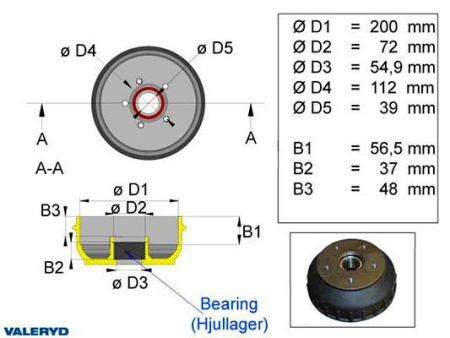 JARRURUMPU 200MM 5X112" LAAKERI