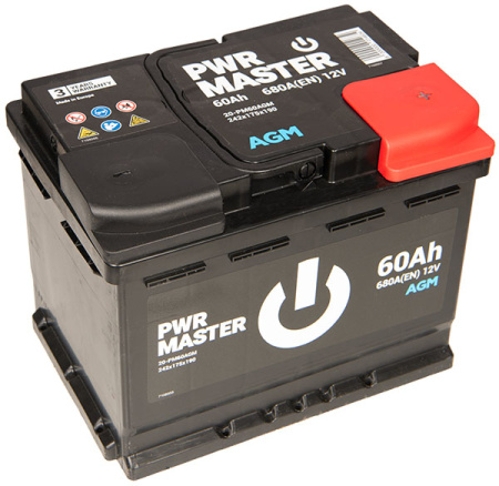 AKKU 60AH 680AEN  242X175X190  (-/+) AGM