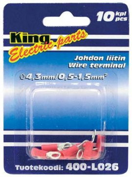 RENGASLIITIN 4MM PUN10KPL KING-BLISTER