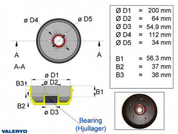 JARRURUMPU 200MM 5X112 LAAKERI