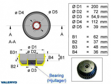 JARRURUMPU 200MM 5X112 LAAKERILLA