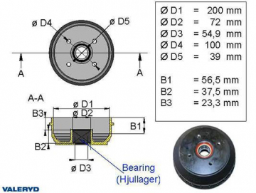 JARRURUMPU 200MM 4X100 EURO SIS.LAAKERI